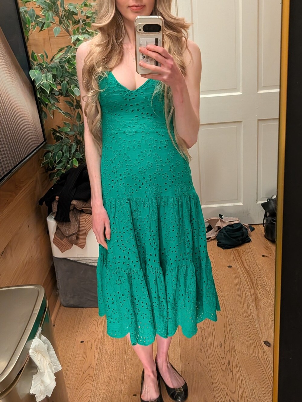 Morrisday Green Dress Sundress Size XS